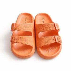 Trillium MAURA ORANGE Womens Lightweight Slide Waterproof Sandals Size 10.